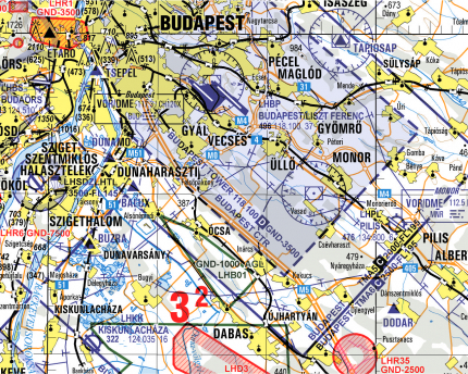Frissült a 2025-ös ICAO 1:500 000 méretarányú térkép