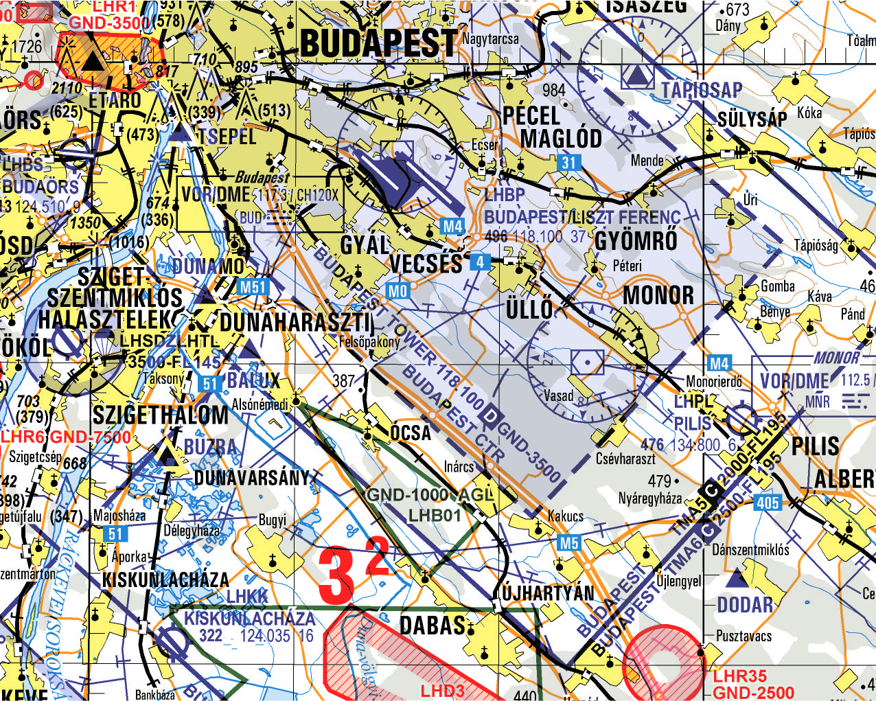 Frissült a 2025-ös ICAO 1:500 000 méretarányú térkép